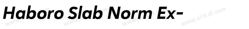Haboro Slab Norm Ex字体转换
